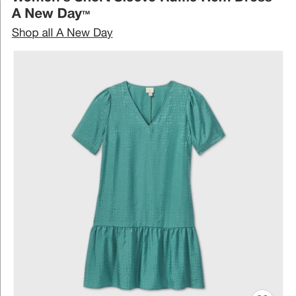 Women's Short Sleeve Ruffle Hem Dress